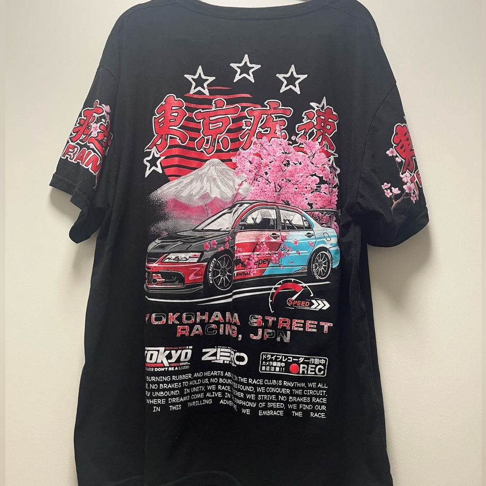 Japanese Street Racing Car Graphic T-Shirt (2XL) / (XXL)